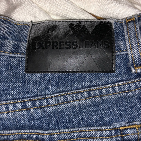 Express Denim 5/6 L Relaxed Fit Low Rise Flare - Picture 4 of 6